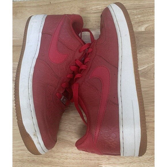 Nike Air Force 1 Low University Red Gum White Youth Boy's 7 Model # 596728-611 - Picture 15 of 15